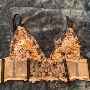 VS floral embellished very sexy plunge bralette